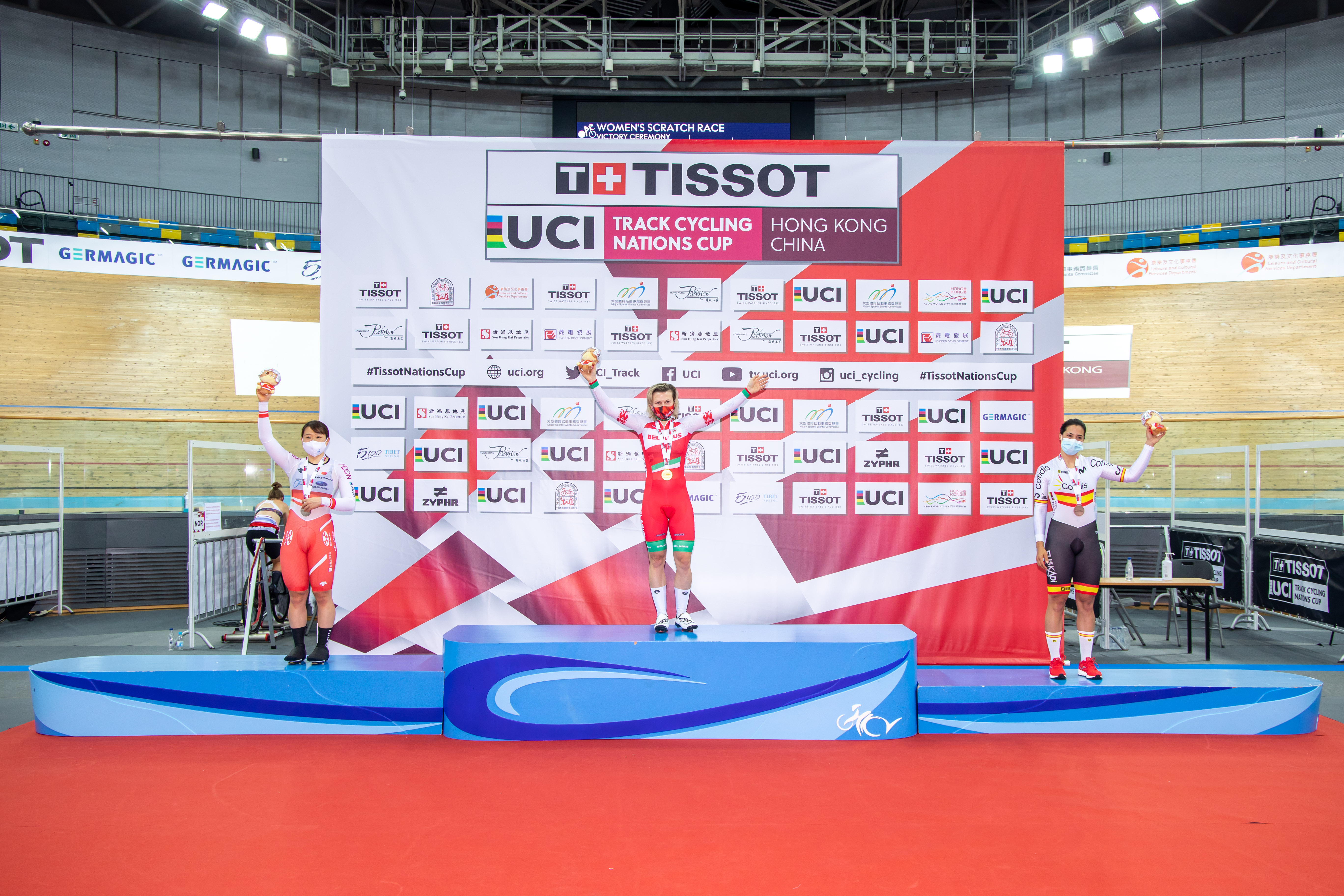Belarusian riders won 3 gold medals at the 2021 TISSOT Track Cycling Nations Cup stage 